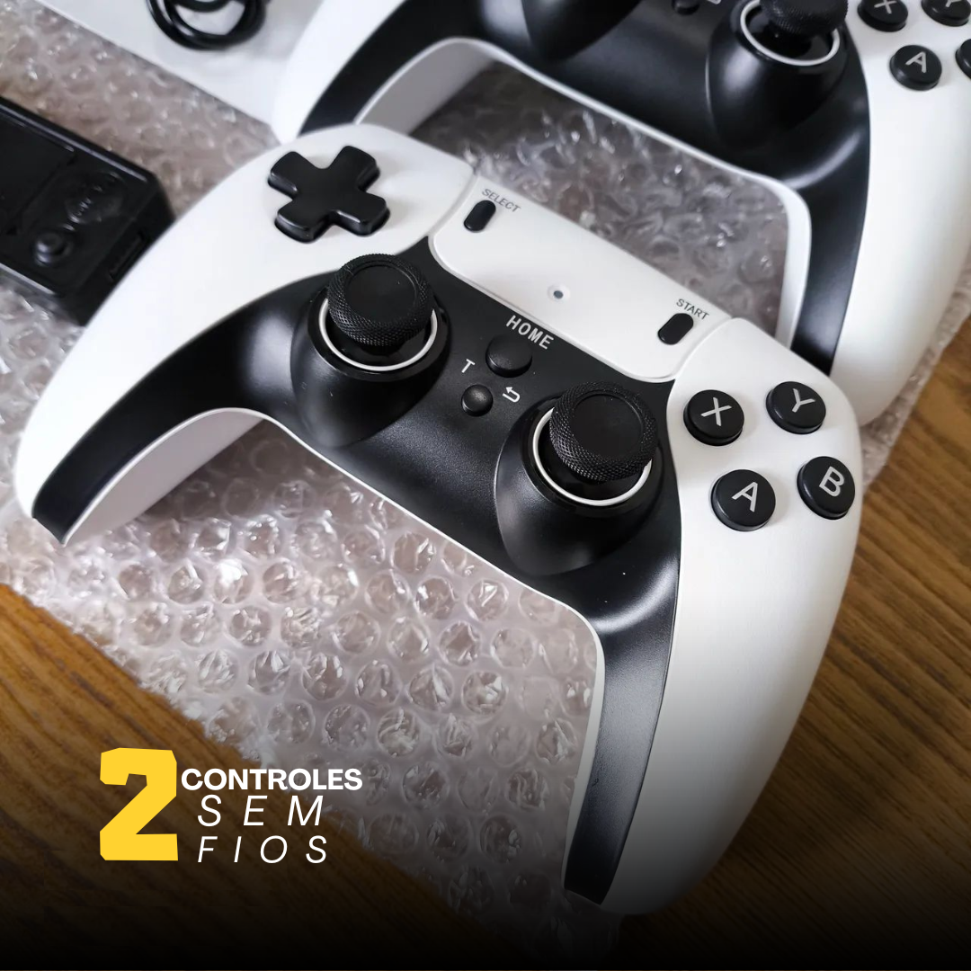Game Stick Retrô M15 20 Mil Jogos + 2 Controles Sem Fio