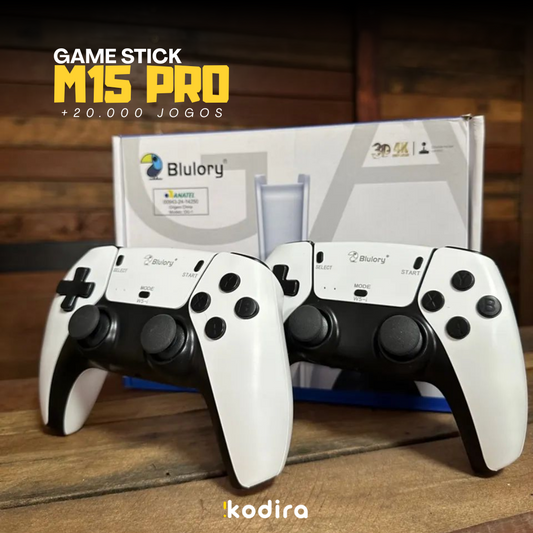 Game Stick Retrô M15 20 Mil Jogos + 2 Controles Sem Fio