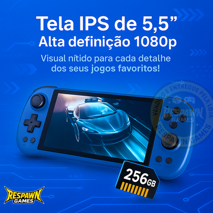Arcadia X55 - O console portátil mais completo da categoria: Tela IPS HD, 2GB RAM, HDMI, Wi-Fi 5GHz e Mais de 50.000 Jogos!